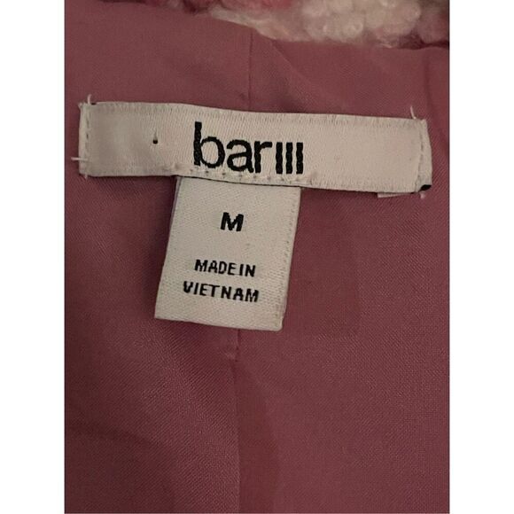 NWOT Bar III Women's M Pink Zebra Print Faux‎ Fur Mid-Length Coat - Picture 5 of 6